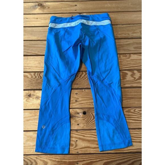 Lululemon Crop Leggings Size 6 Women’s Blue - Picture 2 of 7